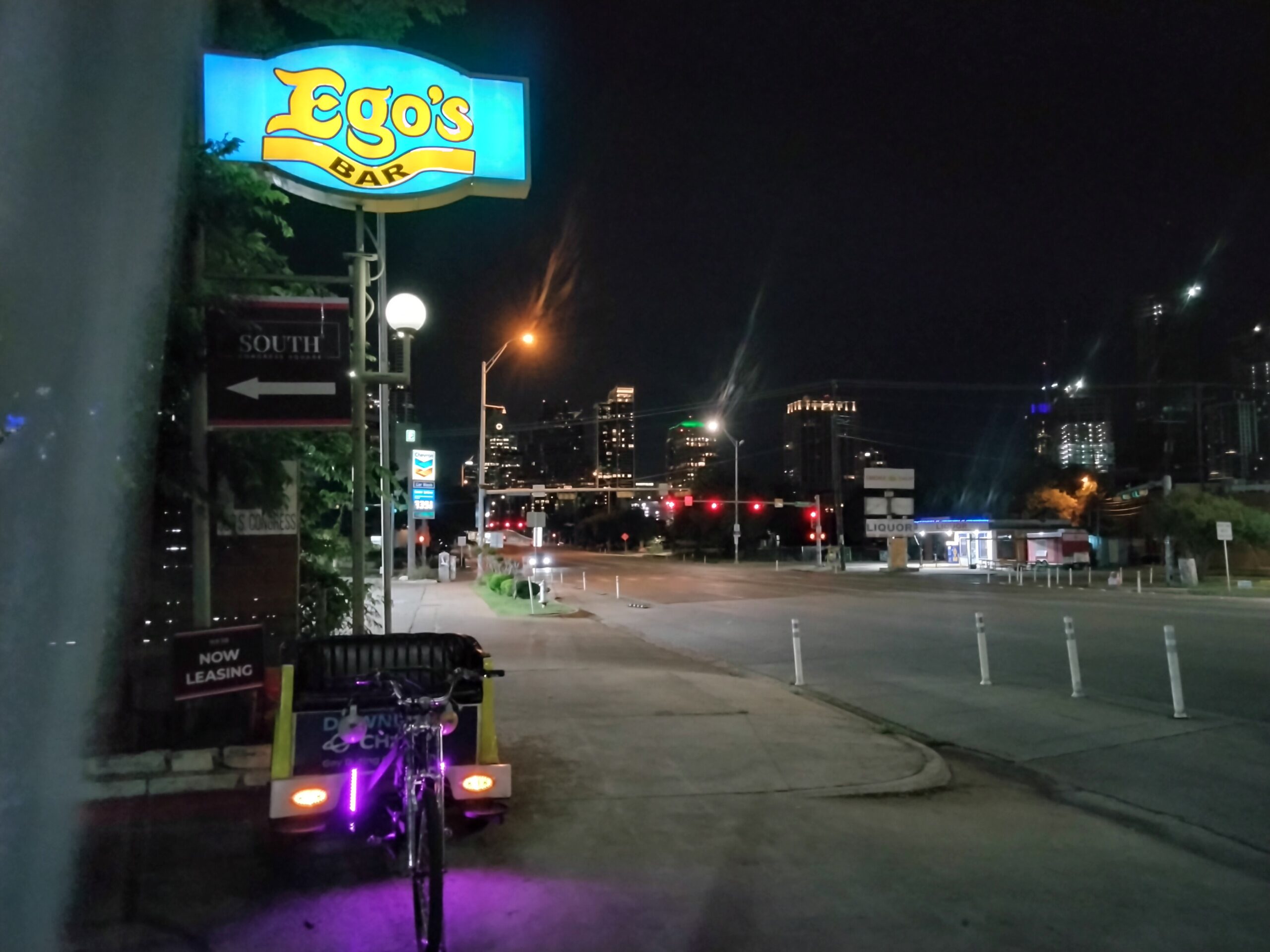 Your Favorite Pedicab parked at Ego's bar